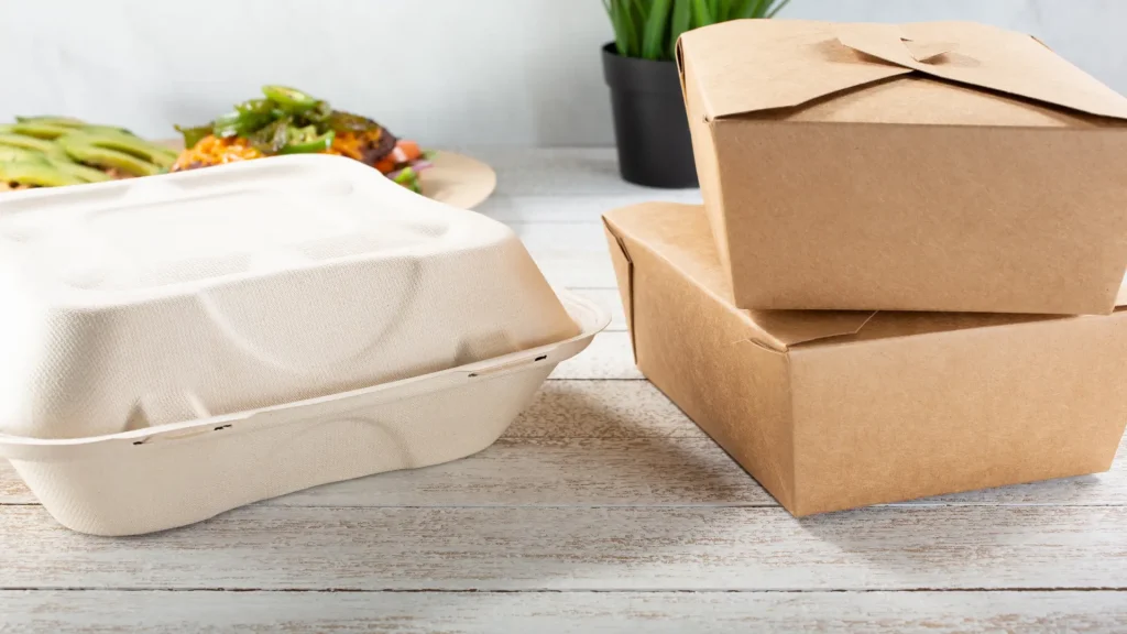 3 to go food containers made from paper not plastic