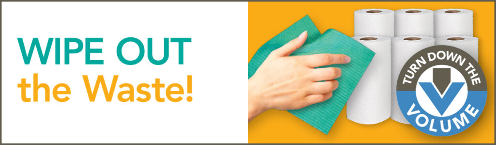 ZWM Marin Spring 2023 Ad: Wipe out Waste hand with cloth towel instead of paper