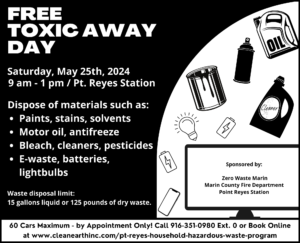 Toxic Away Day Flier Pt. Reyes Station May 25, 2024