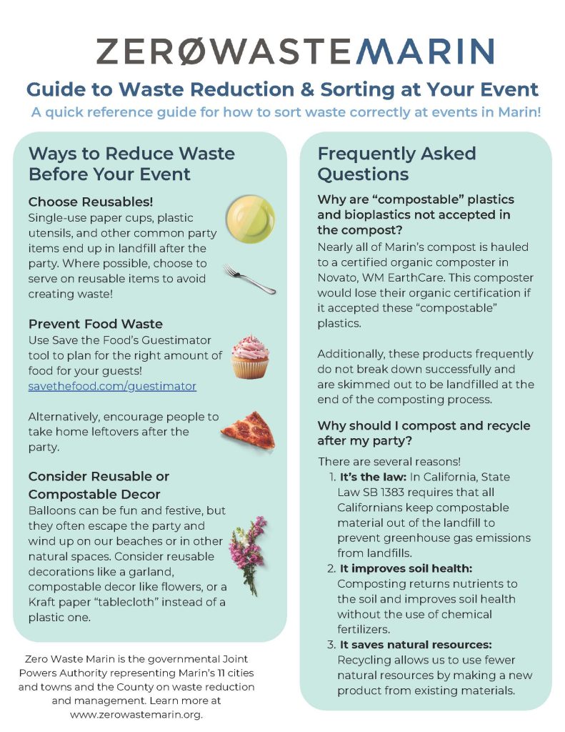 A one-pager on planning zero waste events.