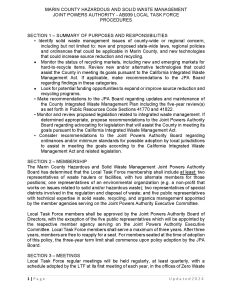 The cover page of the Local Task Force procedures document.