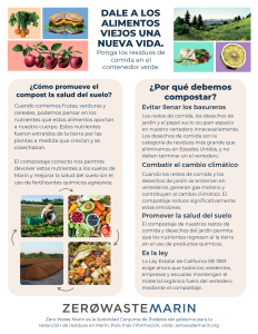 Image of a Spanish one-pager on compost tips.