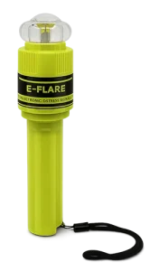 An electronic distress signal e-flare example