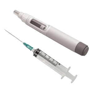 A needle and injector: examples of Sharps HHW