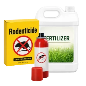 Examples of Rodenticide, Insecticide and Fertilizer