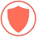Icon: badge in a circle for protection