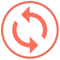 Icon: circular arrows in a circle for reuse