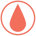 Icon: water drop in a circle for conservation