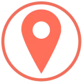 Icon: location dot in a circle