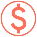 Icon: dollar sign in a circle